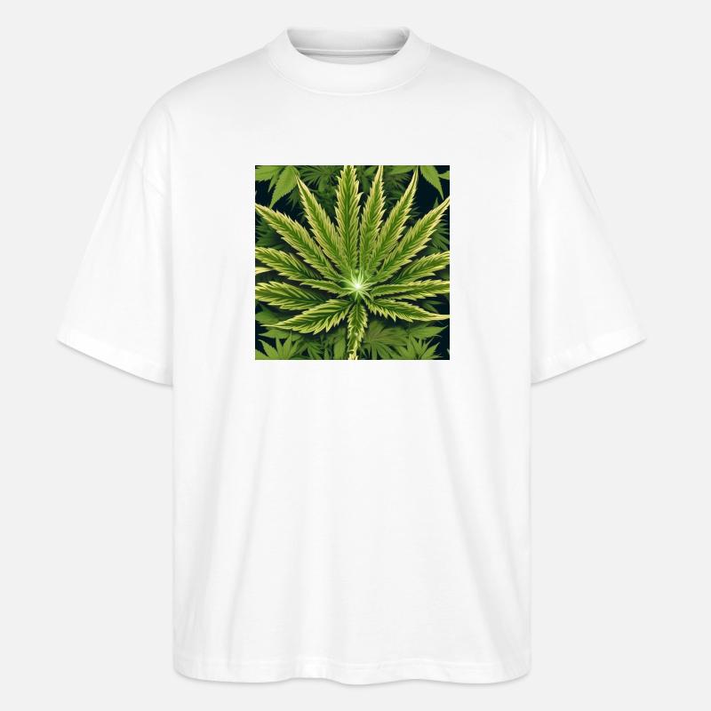 Cannabis 4 - T-shirt bio Blaster 2.0 coupe oversize Stanley/Stella Unisexe - blanc