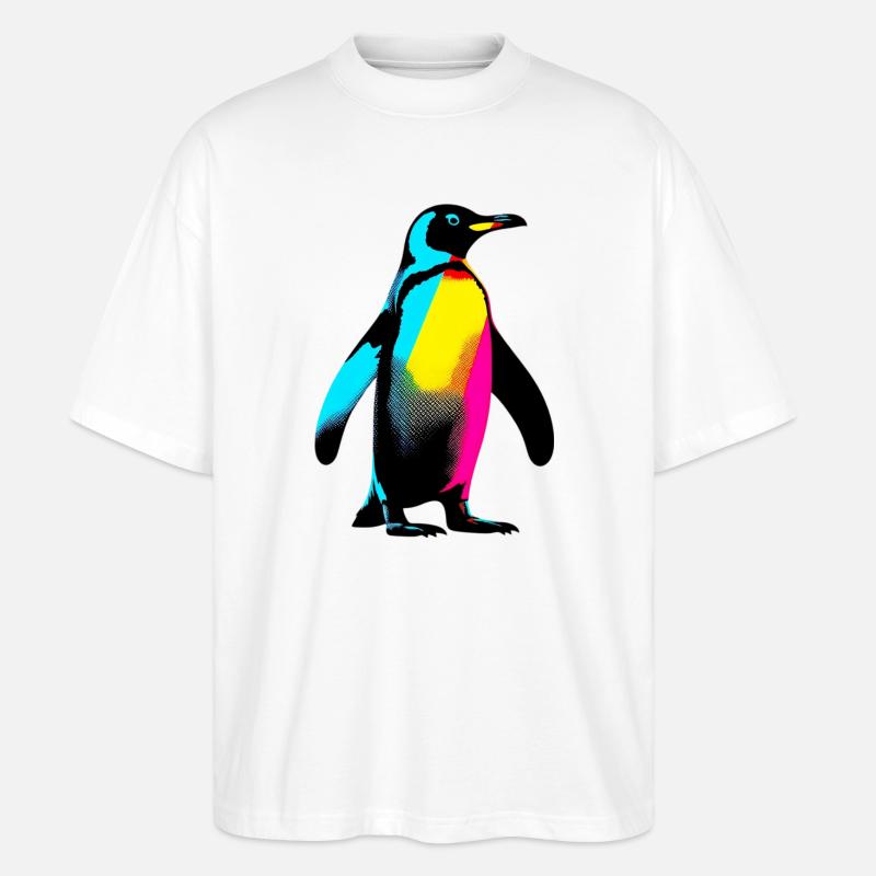 Pinguin - Stanley/Stella Oversized Unisex Bio T-Shirt Blaster 2.0 - Weiß