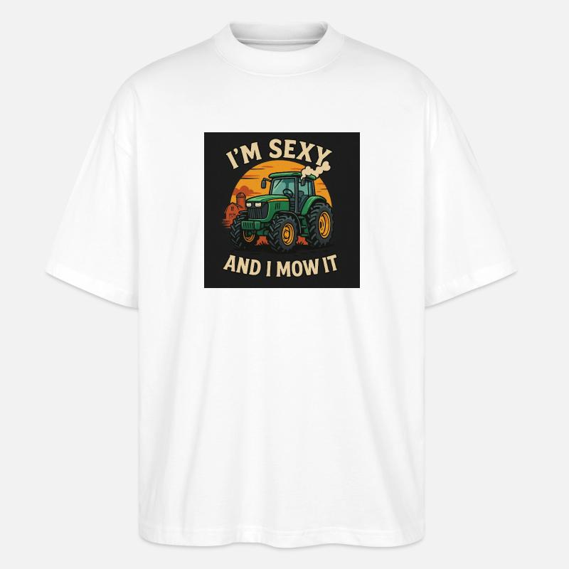 Traktor TShirt Format - Stanley/Stella Oversized Unisex Bio T-Shirt Blaster 2.0 - Weiß
