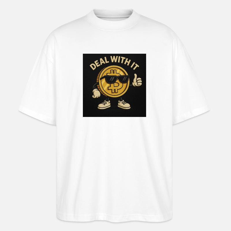 Bitcoin - Stanley/Stella Oversized Unisex Bio T-Shirt Blaster 2.0 - Weiß