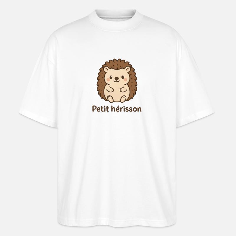 hérisson mignon "Petit hérisson" - T-shirt bio Blaster 2.0 coupe oversize Stanley/Stella Unisexe - blanc