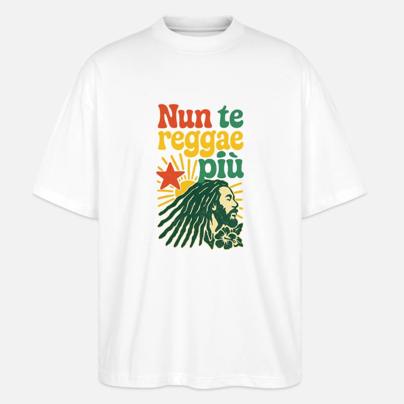 Rasta Reggae Design mit positiver Botschaft - Stanley/Stella Oversized Unisex Bio T-Shirt Blaster 2.0 - Weiß