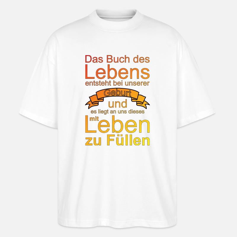 Buch des Lebens - Stanley/Stella Oversized Unisex Bio T-Shirt Blaster 2.0 - Weiß