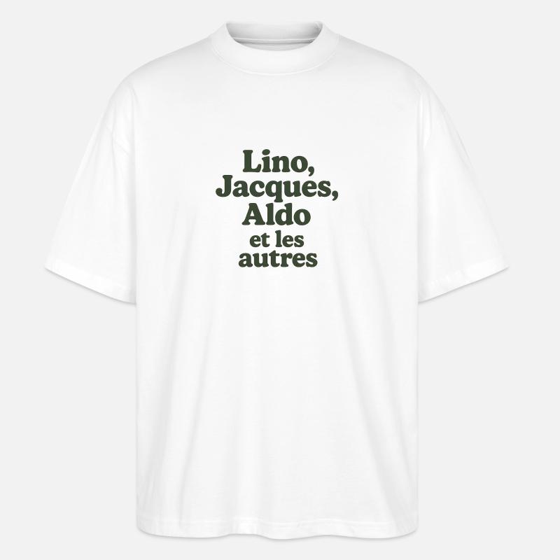 Abenteuer ist Abenteuer. Lino, Jacques - Stanley/Stella Oversized Unisex Bio T-Shirt Blaster 2.0 - Weiß