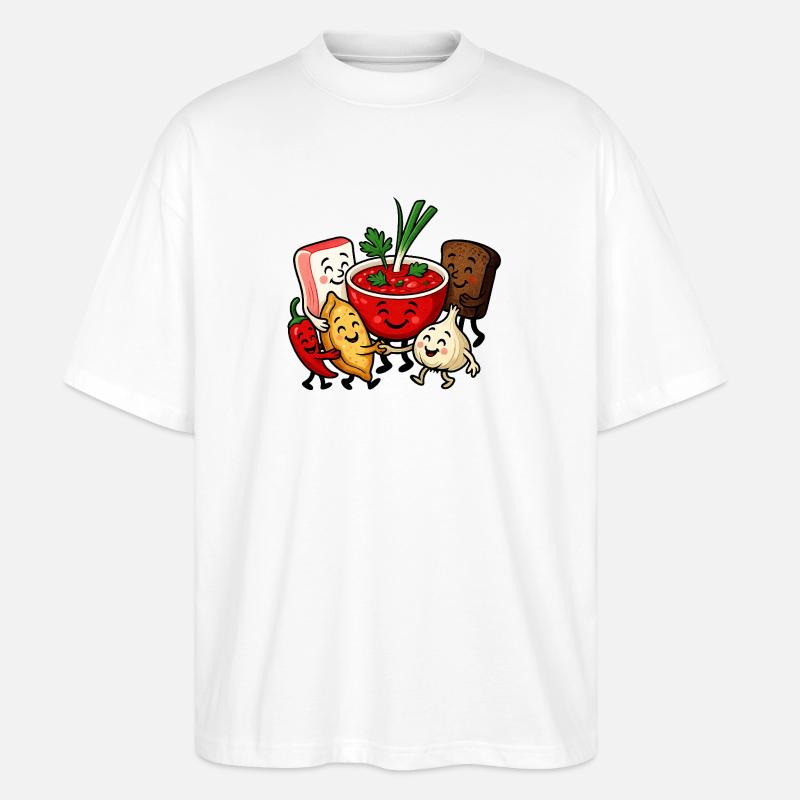 Bunter Borsch Freundschaft - Stanley/Stella Oversized Unisex Bio T-Shirt Blaster 2.0 - Weiß
