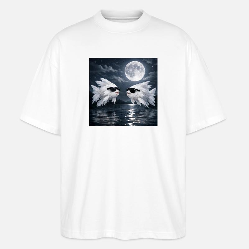 Federfisch - Stanley/Stella Oversized Unisex Bio T-Shirt Blaster 2.0 - Weiß
