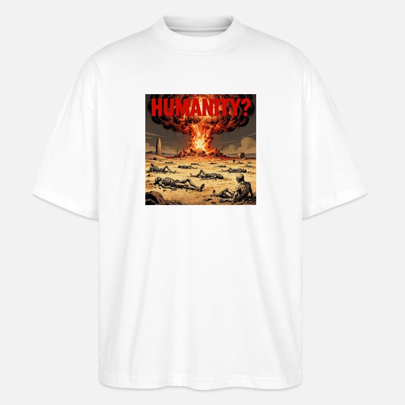 Atomic Humanity? - Stanley/Stella Oversized Unisex Bio T-Shirt Blaster 2.0 - Weiß