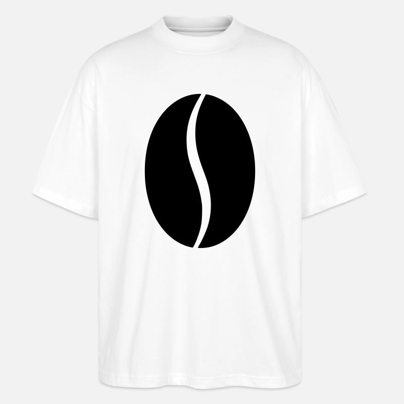 Silhouette du grain de café - T-shirt bio Blaster 2.0 coupe oversize Stanley/Stella Unisexe - blanc