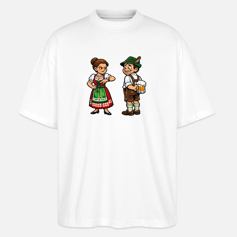 Ehe-Humor Chef & Bier - Stanley/Stella Oversized Unisex Bio T-Shirt Blaster 2.0 - Weiß