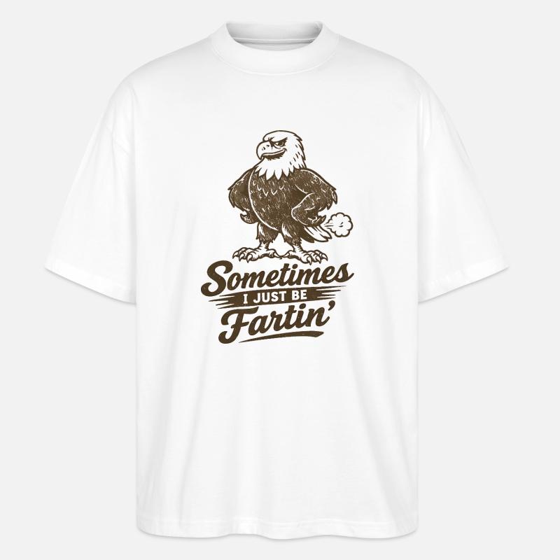 Manchmal furze ich einfach nur. - Stanley/Stella Oversized Unisex Bio T-Shirt Blaster 2.0 - Weiß