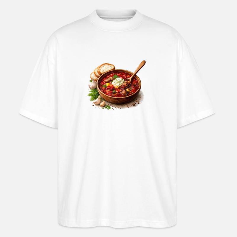 Herzhafter Eintopf - Stanley/Stella Oversized Unisex Bio T-Shirt Blaster 2.0 - Weiß