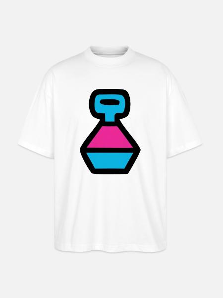 Retro Water Bottle 90s Pop Art - Stanley/Stella Oversized Unisex Organic T-shirt Blaster 2.0 - white