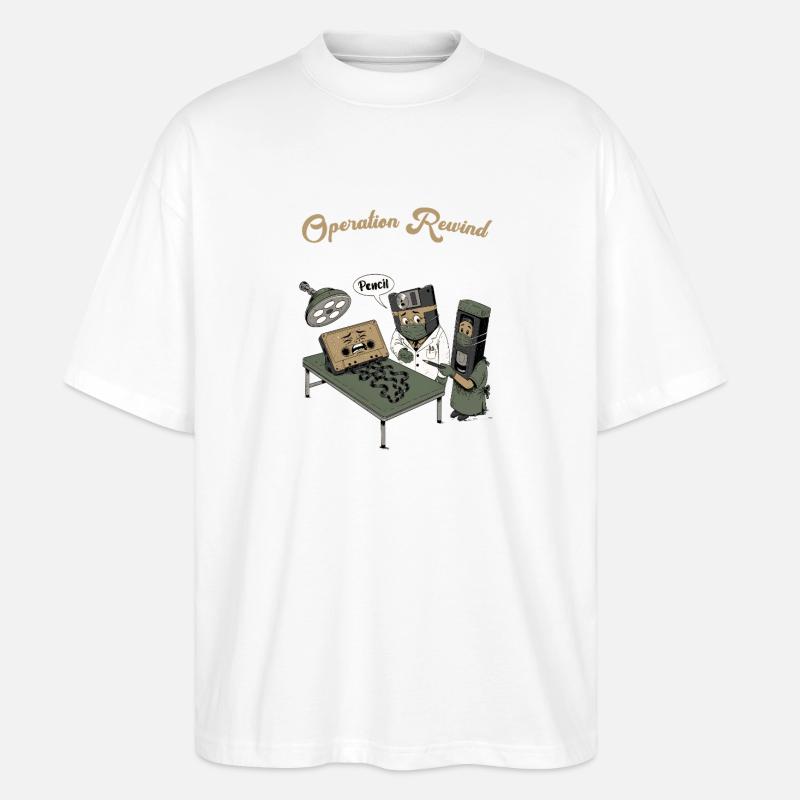 Opération Rewind : Retro MedTech - T-shirt bio Blaster 2.0 coupe oversize Stanley/Stella Unisexe - blanc