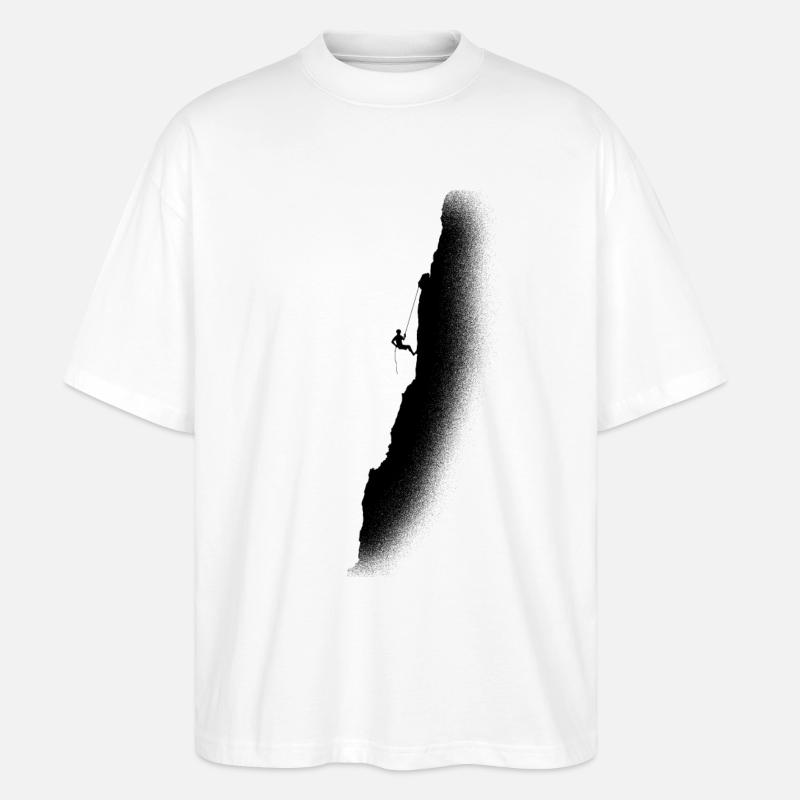 Mountain Climber - Bergsteiger - klettern - Stanley/Stella Oversized Unisex Bio T-Shirt Blaster 2.0 - Weiß