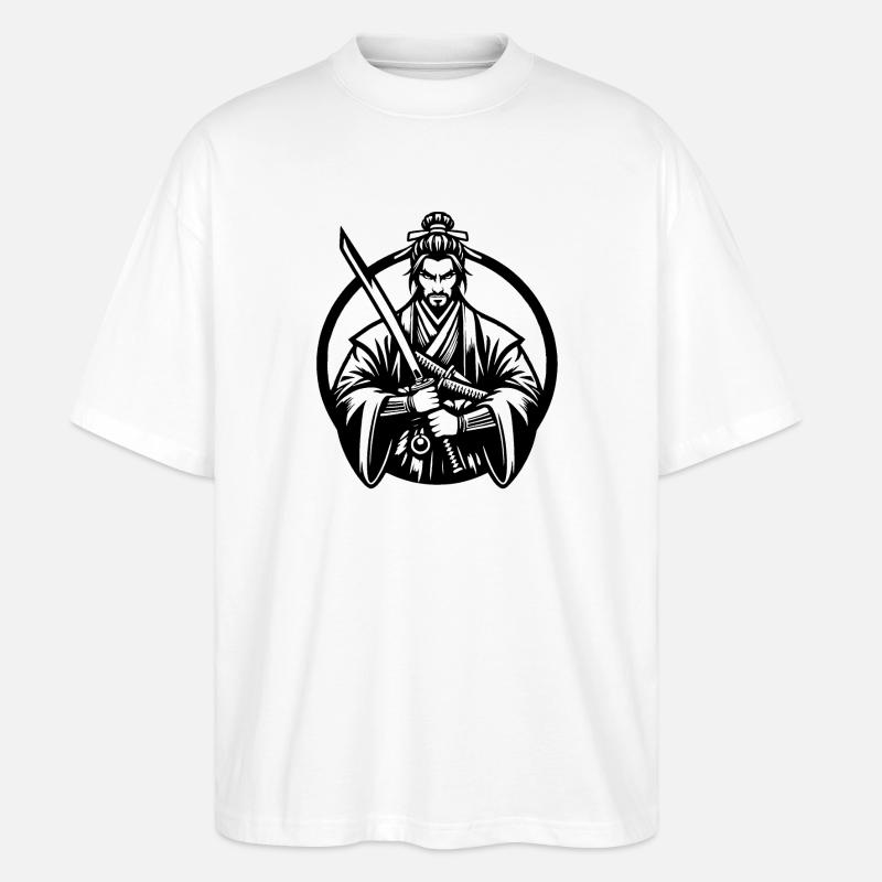 Samurai - Stanley/Stella Oversized Unisex Bio T-Shirt Blaster 2.0 - Weiß