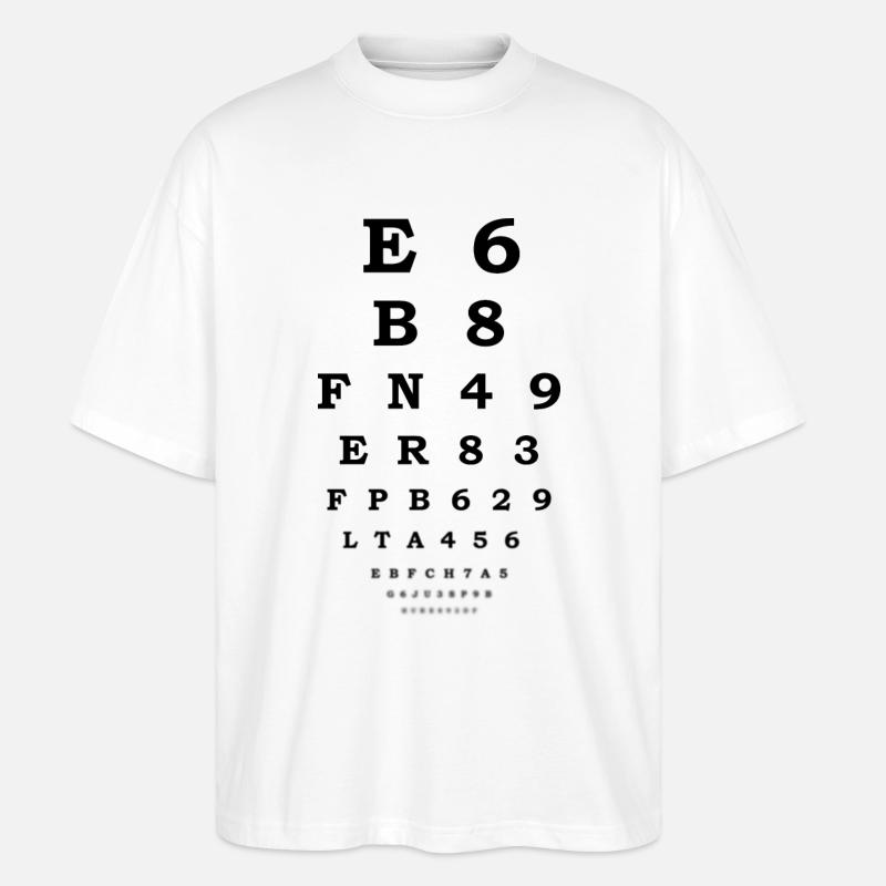 Sehtest - Stanley/Stella Oversized Unisex Bio T-Shirt Blaster 2.0 - Weiß