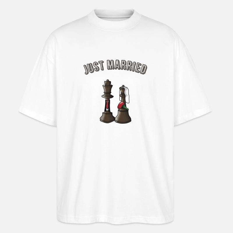 Just married! - Stanley/Stella Oversized Unisex Bio T-Shirt Blaster 2.0 - Weiß