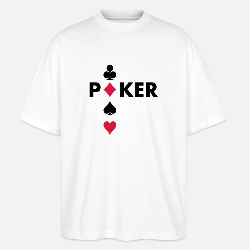 Pokerspieler - Stanley/Stella Oversized Unisex Bio T-Shirt Blaster 2.0 - Weiß