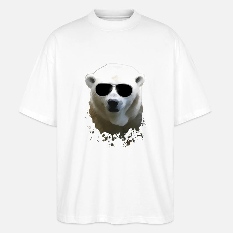 Polar Bear - Eisbär - Stanley/Stella Oversized Unisex Bio T-Shirt Blaster 2.0 - Weiß