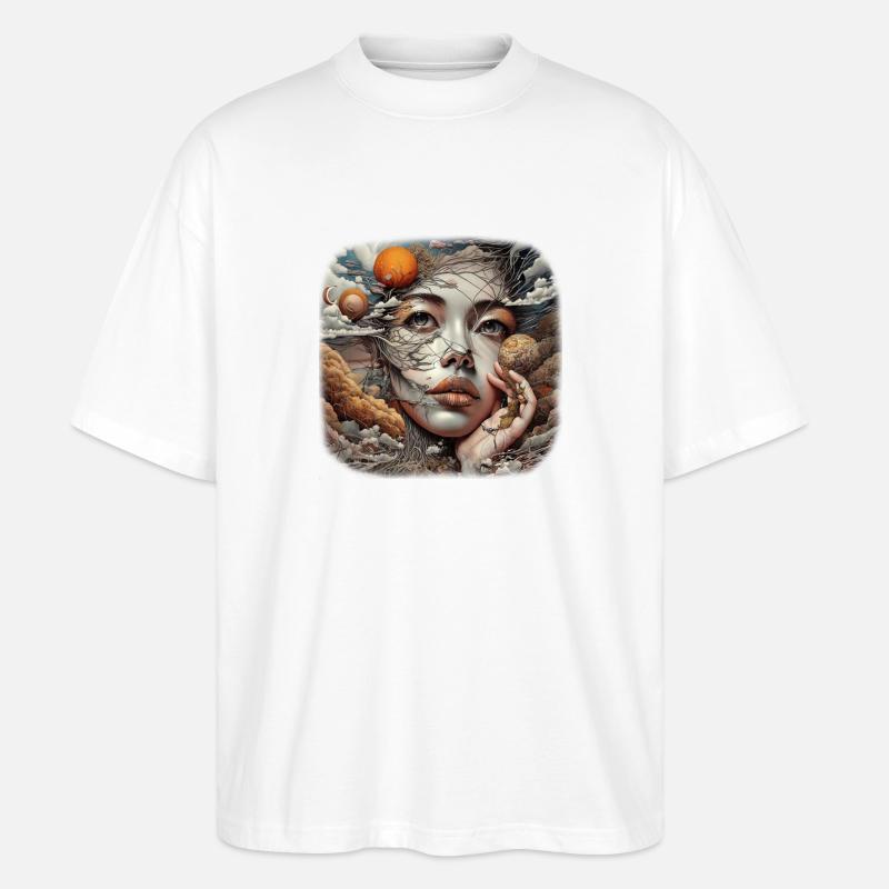 Déesse Devine - T-shirt bio Blaster 2.0 coupe oversize Stanley/Stella Unisexe - blanc