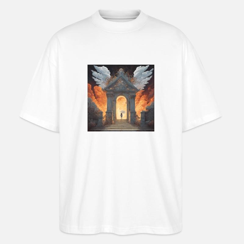 Himmel oder Hölle - Stanley/Stella Oversized Unisex Bio T-Shirt Blaster 2.0 - Weiß