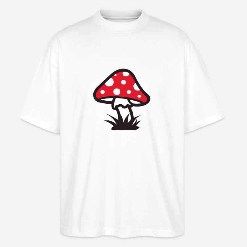 :: Toadstool 2 :: muscimol :: - Stanley/Stella Oversized Unisex Organic T-shirt Blaster 2.0 - white