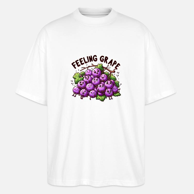 Feeling Grape - Stanley/Stella Oversized Unisex Bio T-Shirt Blaster 2.0 - Weiß
