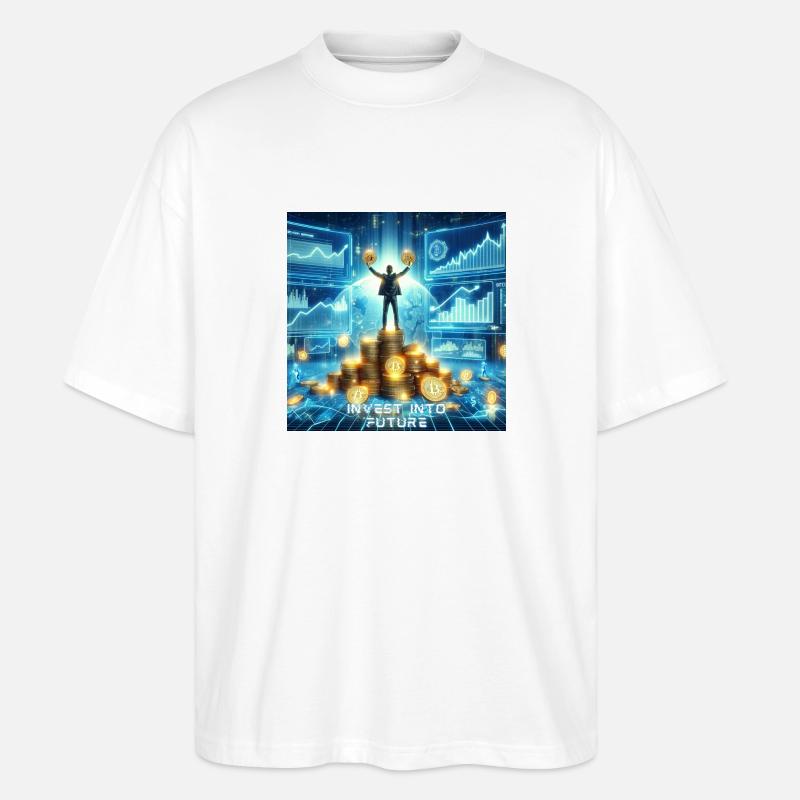 Bitcoin Krypto - Stanley/Stella Oversized Unisex Bio T-Shirt Blaster 2.0 - Weiß