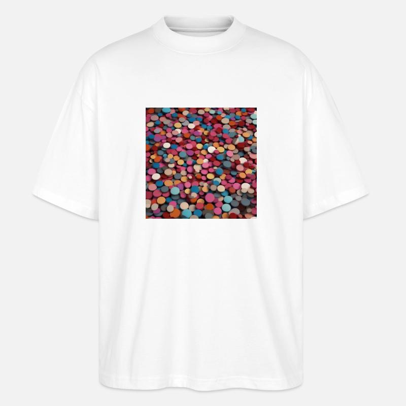 Bunte Chips 2 - Stanley/Stella Oversized Unisex Bio T-Shirt Blaster 2.0 - Weiß
