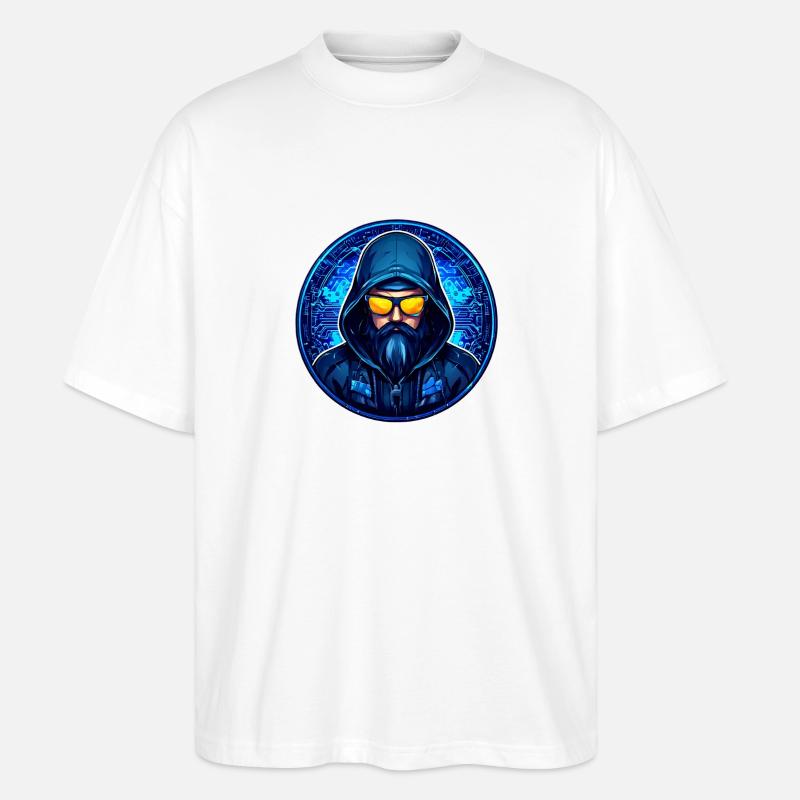 Schwedisches Hacker-Emblem 2 - Stanley/Stella Oversized Unisex Bio T-Shirt Blaster 2.0 - Weiß
