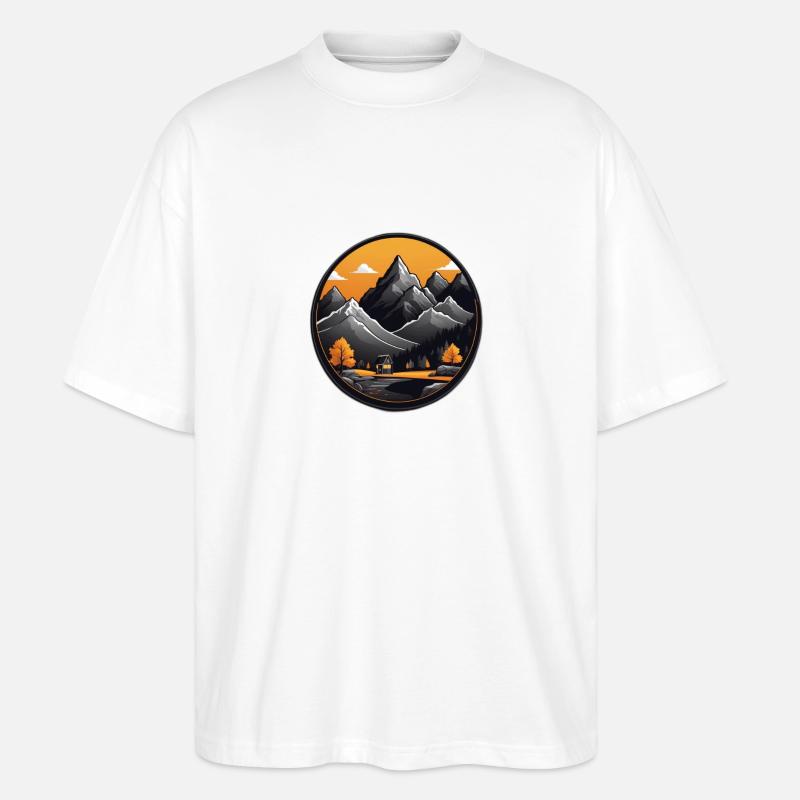 Schweizer Berge - Stanley/Stella Oversized Unisex Bio T-Shirt Blaster 2.0 - Weiß