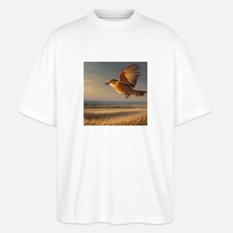 Vogel - Stanley/Stella Oversized Unisex Bio T-Shirt Blaster 2.0 - Weiß