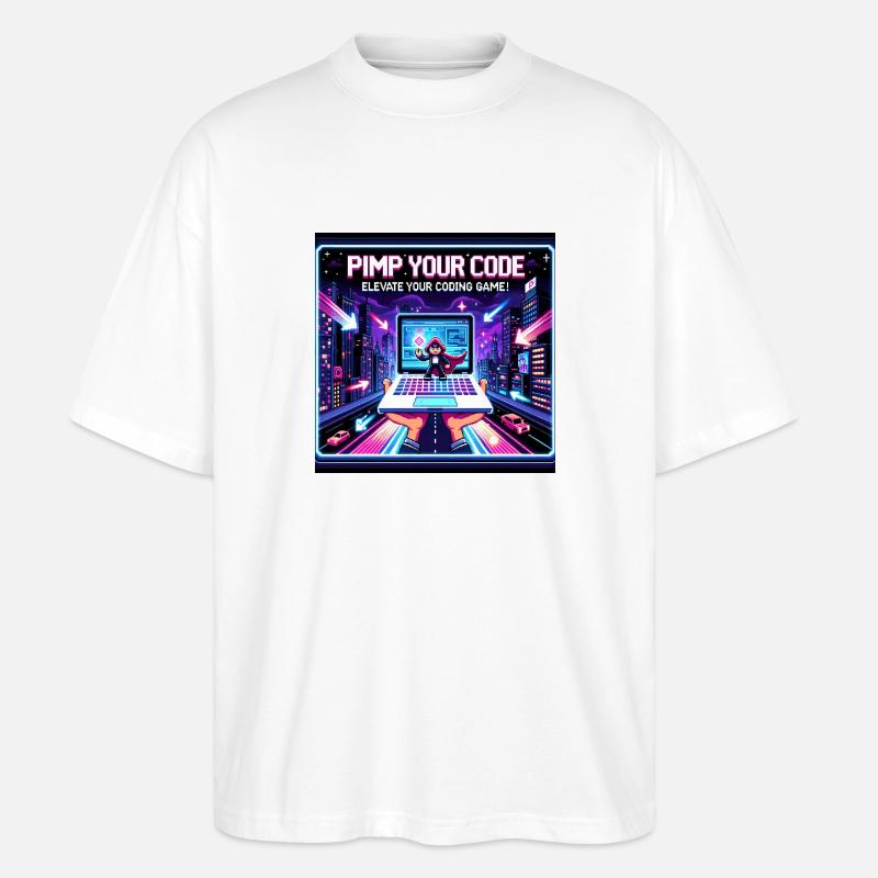 PimpYourCode - T-shirt bio Blaster 2.0 coupe oversize Stanley/Stella Unisexe - blanc