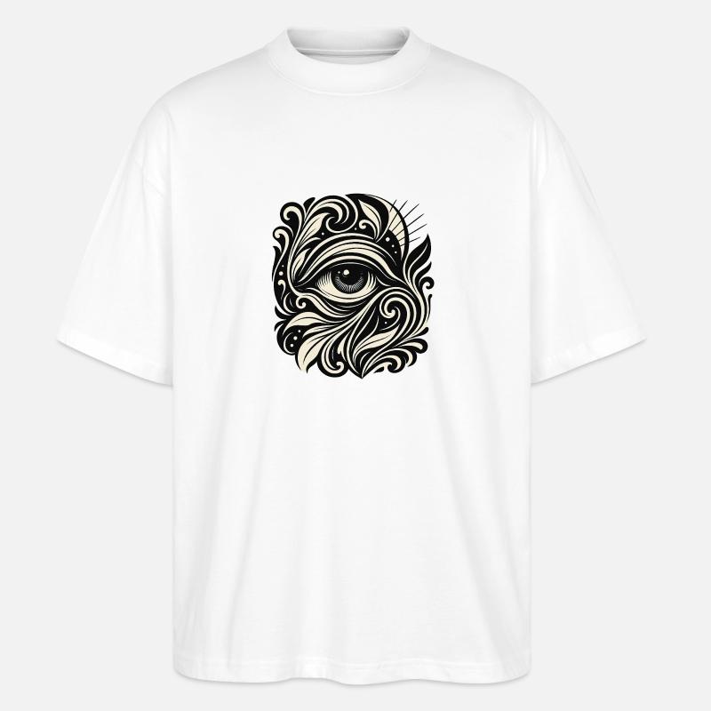 Vision Flow – All-Seeing Art - Stanley/Stella Oversized Unisex Bio T-Shirt Blaster 2.0 - Weiß