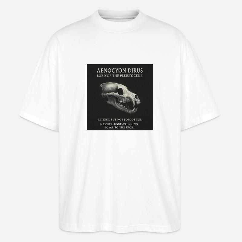 Schattenwolf - Aenocyon Dirus - Stanley/Stella Oversized Unisex Bio T-Shirt Blaster 2.0 - Weiß