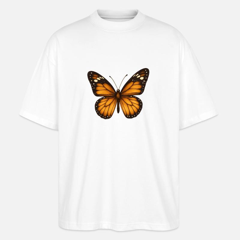Monarch butterflies – delicate & majestic - Stanley/Stella Oversized Unisex Organic T-shirt Blaster 2.0 - white