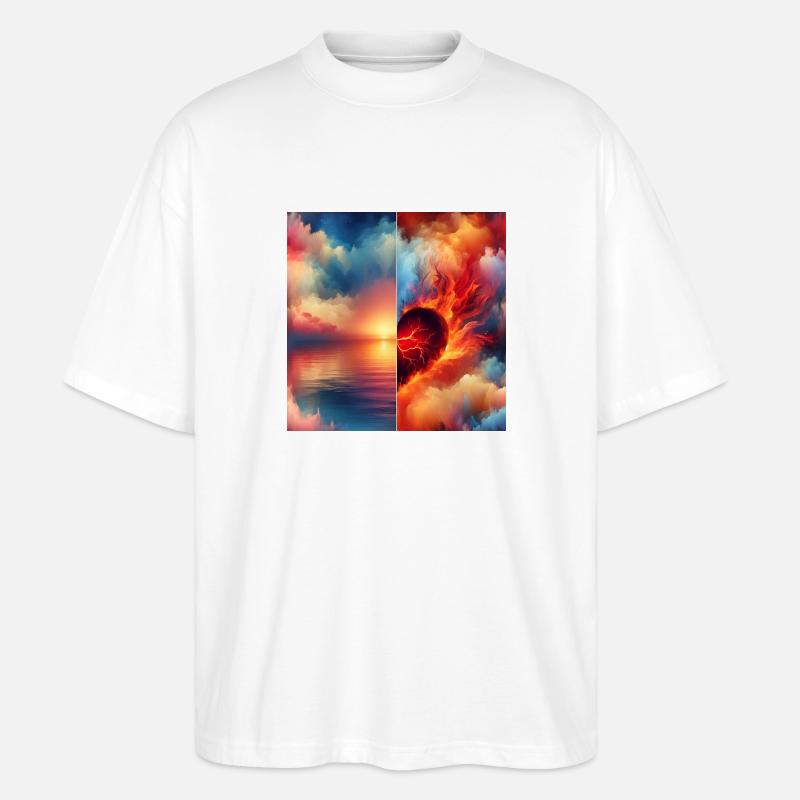 paisibleCœur féroce - T-shirt bio Blaster 2.0 coupe oversize Stanley/Stella Unisexe - blanc