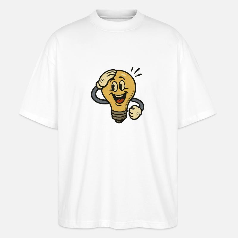 Idée! – Quand l’éclair d’inspiration arrive - T-shirt bio Blaster 2.0 coupe oversize Stanley/Stella Unisexe - blanc