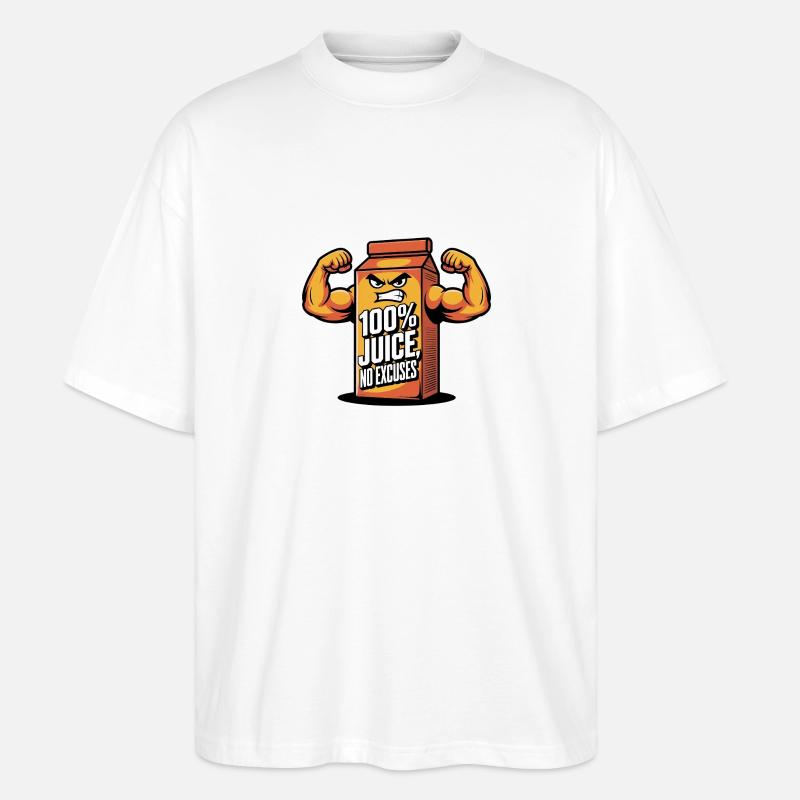 100 % jus, pas d’excuses - T-shirt bio Blaster 2.0 coupe oversize Stanley/Stella Unisexe - blanc