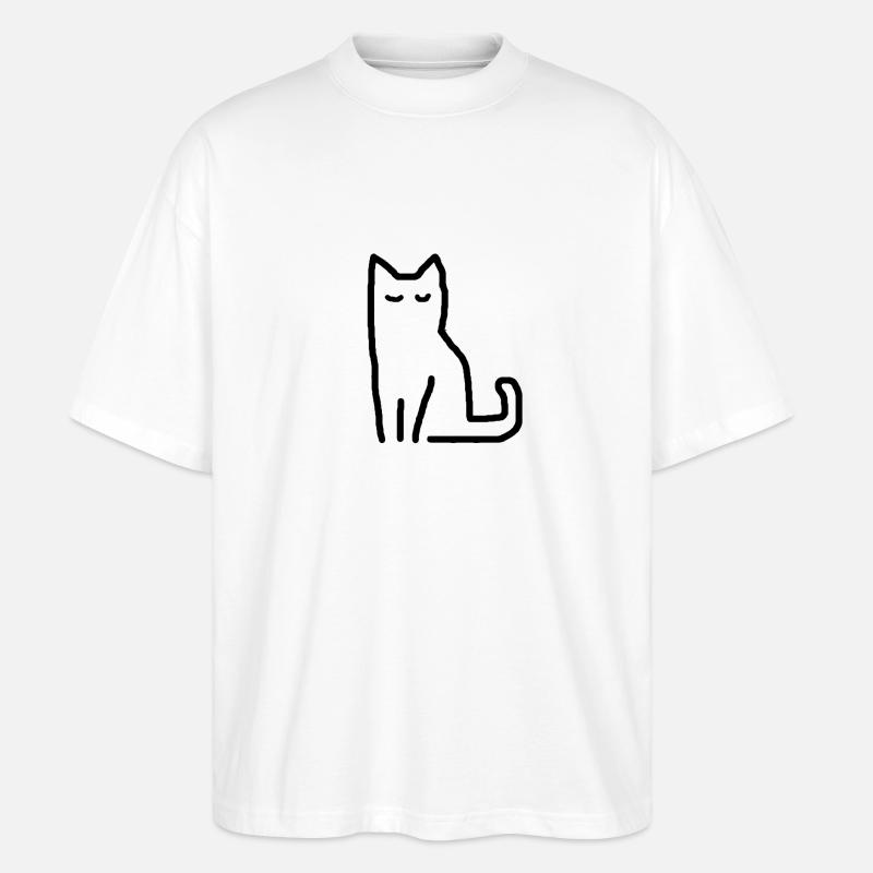 Cat Geschenkidee - Stanley/Stella Oversized Unisex Bio T-Shirt Blaster 2.0 - Weiß
