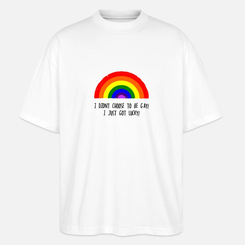 Glücklich Schwul - Stanley/Stella Oversized Unisex Bio T-Shirt Blaster 2.0 - Weiß