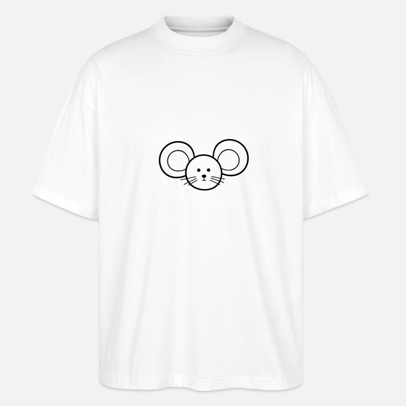 Maus Mäuschen - Stanley/Stella Oversized Unisex Bio T-Shirt Blaster 2.0 - Weiß