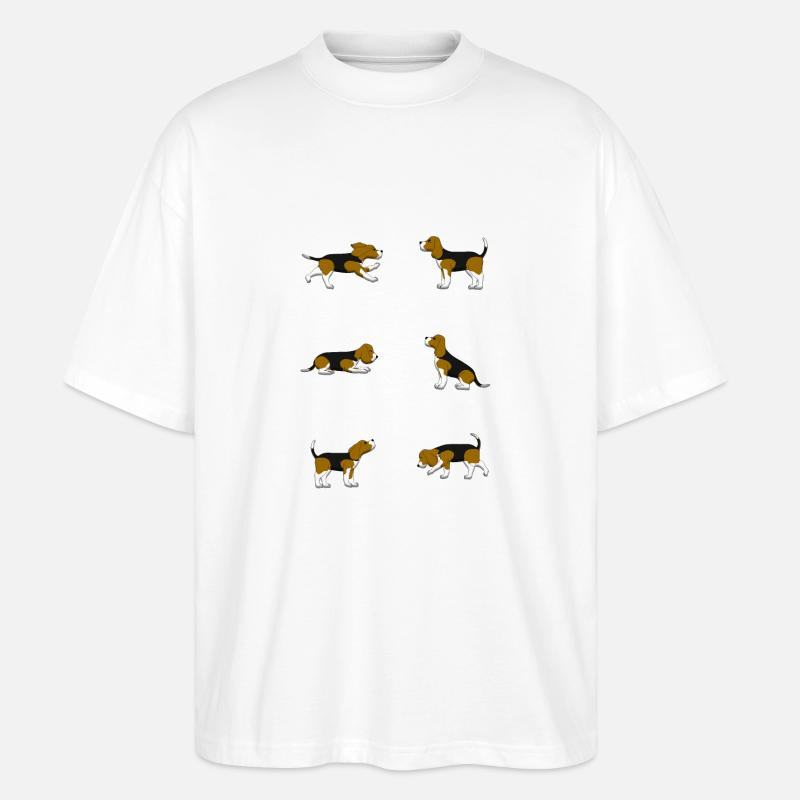 Beagle selection - Stanley/Stella Oversized Unisex Organic T-shirt Blaster 2.0 - white