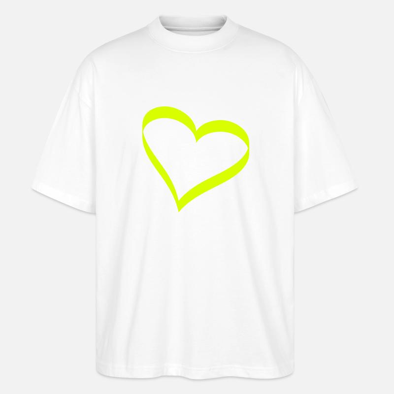 herz - Stanley/Stella Oversized Unisex Bio T-Shirt Blaster 2.0 - Weiß