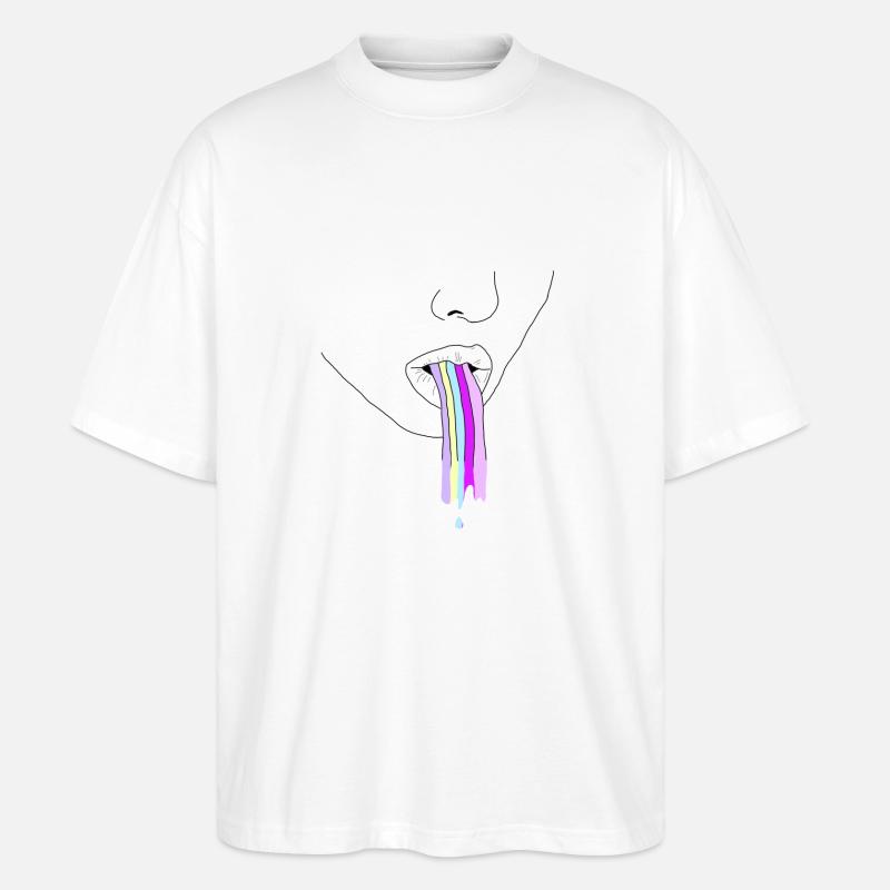 rainbow - Stanley/Stella Oversized Unisex Bio T-Shirt Blaster 2.0 - Weiß