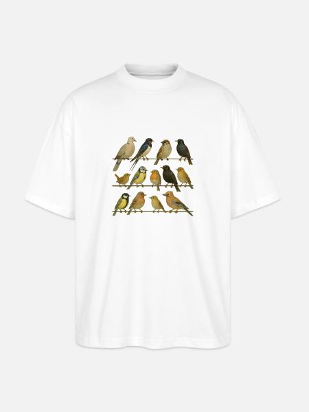 Bird Watcher Bird Lover - Stanley/Stella Oversized Unisex Organic T-shirt Blaster 2.0 - white