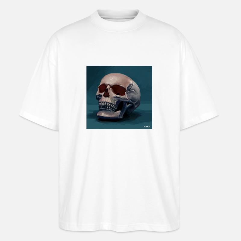 Skull - Stanley/Stella Oversized Unisex Bio T-Shirt Blaster 2.0 - Weiß