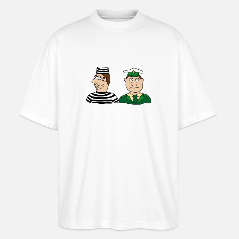 Polizei - Stanley/Stella Oversized Unisex Bio T-Shirt Blaster 2.0 - Weiß