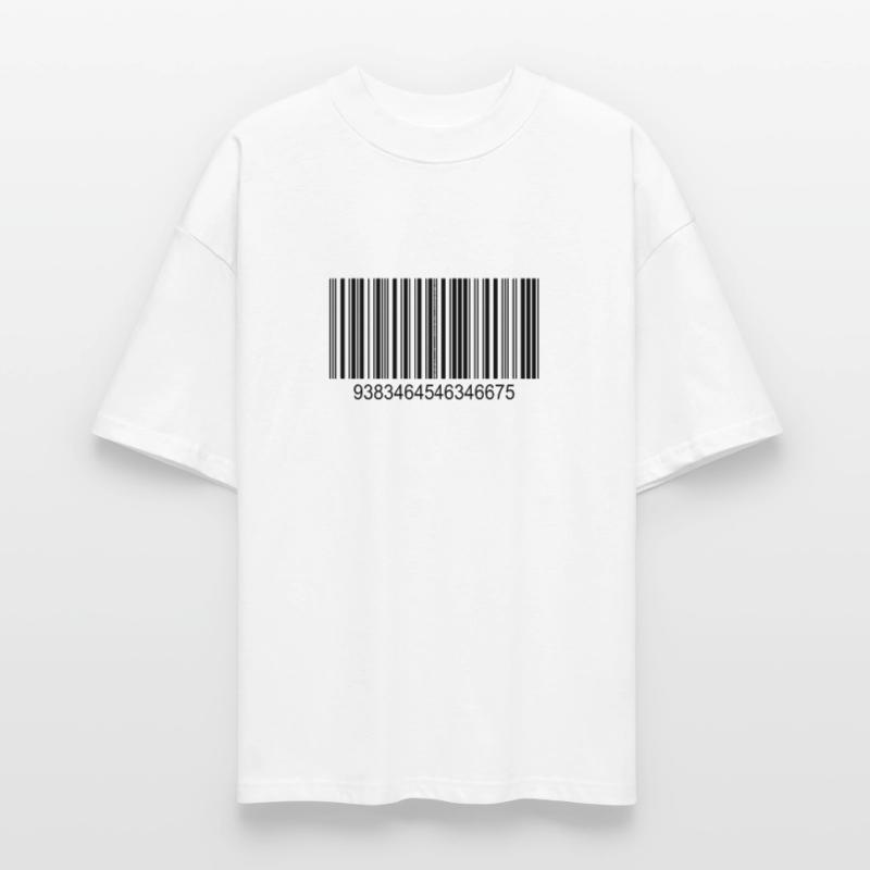 Code barres / code-barres en noir avec des chiffres T-shirt bio Blaster 2.0 coupe oversize Stanley/Stella Unisexe