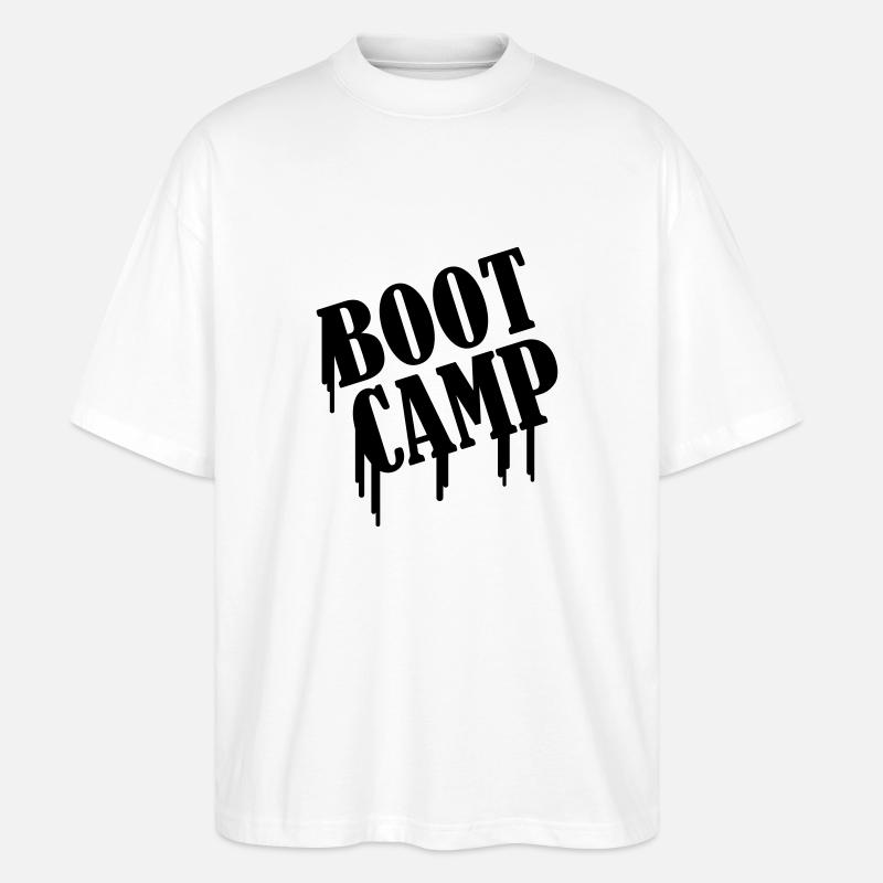 boot_camp - Stanley/Stella Oversized Unisex Bio T-Shirt Blaster 2.0 - Weiß